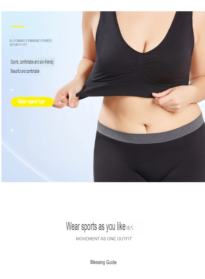 AROAQ Women Sports Bra, Fitness Sports Yoga Bra with Removable Padding,  Double-layer Seamless  Sports Bra without Rims, Comfortable Soft Bra for Workouts Running Yoga Trainings, (Size S, White) - Image 4