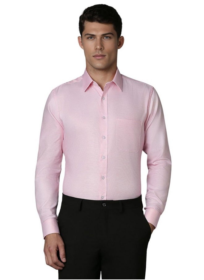 LOUIS PHILIPPE - Louis Philippe Men's Slim Fit Shirt (LPSFMSLFK55153_Pink - Image 1