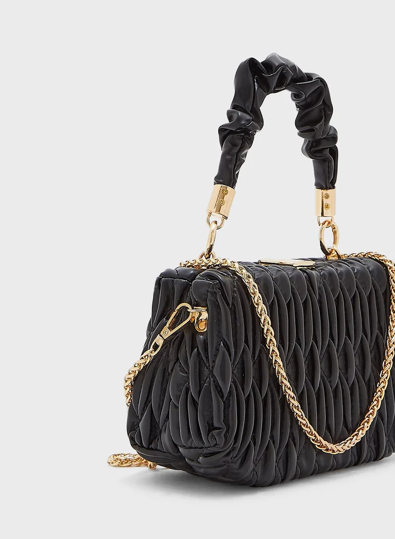 Ginger Quilted Scrunch Handle Handbag