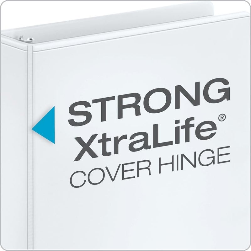 Cardinal Performer 3-Ring Binder, 3", Non-Locking Slant-D Rings, 725-Sheet Capacity, ClearVue Presentation Binder, Nonstick, PVC-Free, White (17600CB) - Image 3