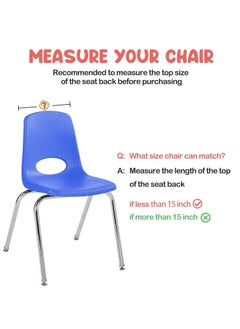 Y&D Chairback Pockets Chart with 2 Heavy Duty Storage Pocket,School Supplies Seat Sacks,Standard Denim Organizer for Classroom Chair, Supplies, Student Name Tag With Pocket (Green)  - Image 4