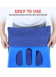 Y&D Chairback Pockets Chart with 2 Heavy Duty Storage Pocket,School Supplies Seat Sacks,Standard Denim Organizer for Classroom Chair, Supplies, Student Name Tag With Pocket (Green)  - Image 5