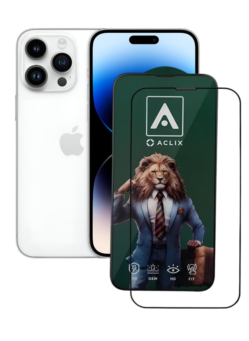 ACLIX Antistatic ESD Dustproof Premium Quality High Definition Tempered Glass Screen Protector Designed For  iPhone 14 Pro - Image 1