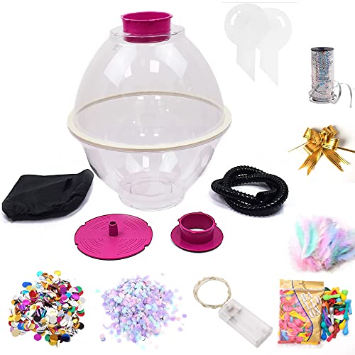 AIMEE-JL Balloon Stuffing Machine Stuffer Machine Kit Balloon Flower Bouquet Filling Port with LED Lights Small Balloons Sequin - Image 1