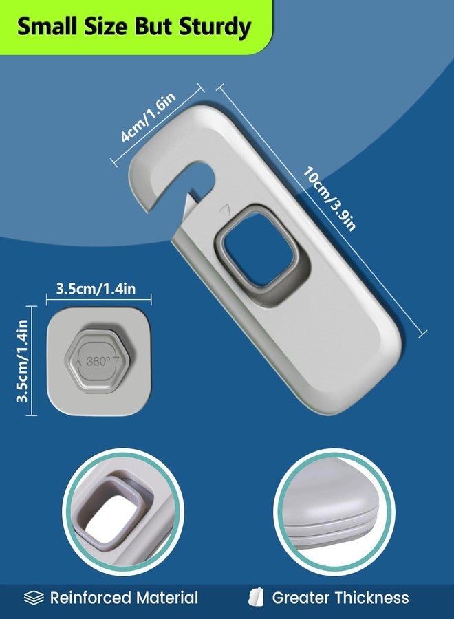 PENMAMA 4 Pack Child Proof Fridge Locks with 3M Adhesive Back, Fridge Lock for Refrigerators, Oven Lock, Drawers, Cabinets and Freezers, Safety Locks - Image 3