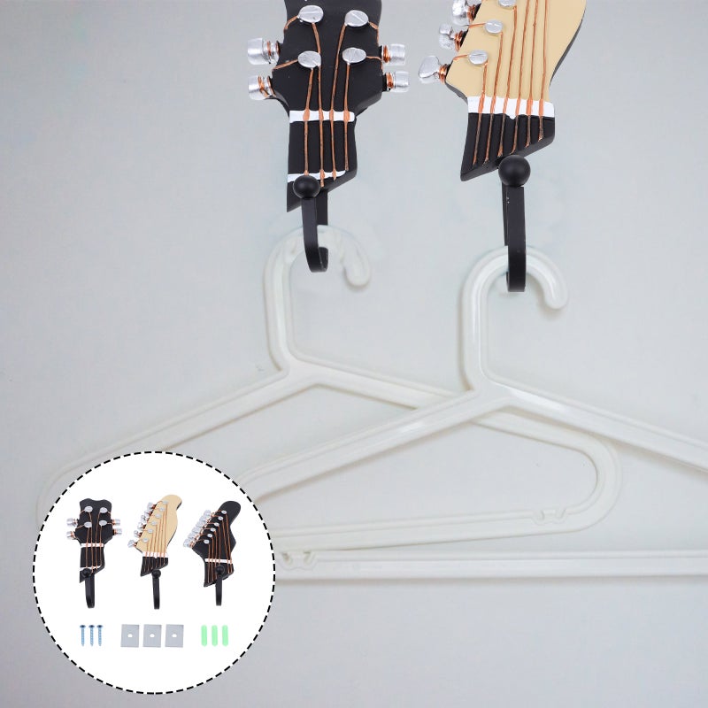 1 Set Guitar Shape Clothes Hook Nordic Style Hanging Hook Home Sundries Organizer - Image 1