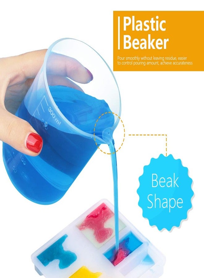 LEOBRO 8PCS Resin Mixing Cups, 300ML Plastic Measuring Cups for Resin, Paint Mixing Cups, Plastic Beakers, Liquid Measuring Cups - Image 3