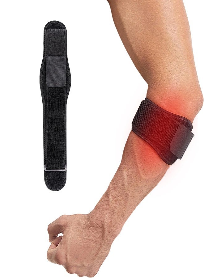 FVVWVV 2pcs Tennis Elbow Brace for Men & Women, Adjustable Elbow Strap with Compression Pad for Arm, Forearm, Tendonitis Pain Relief, Tennis & Golfer's Elbow (Black (2 Piece)) - Image 1