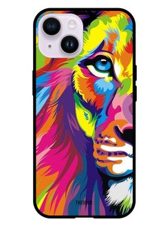 Protective Case Cover For Apple iPhone 14 6.1" 2022 Half Lion Art