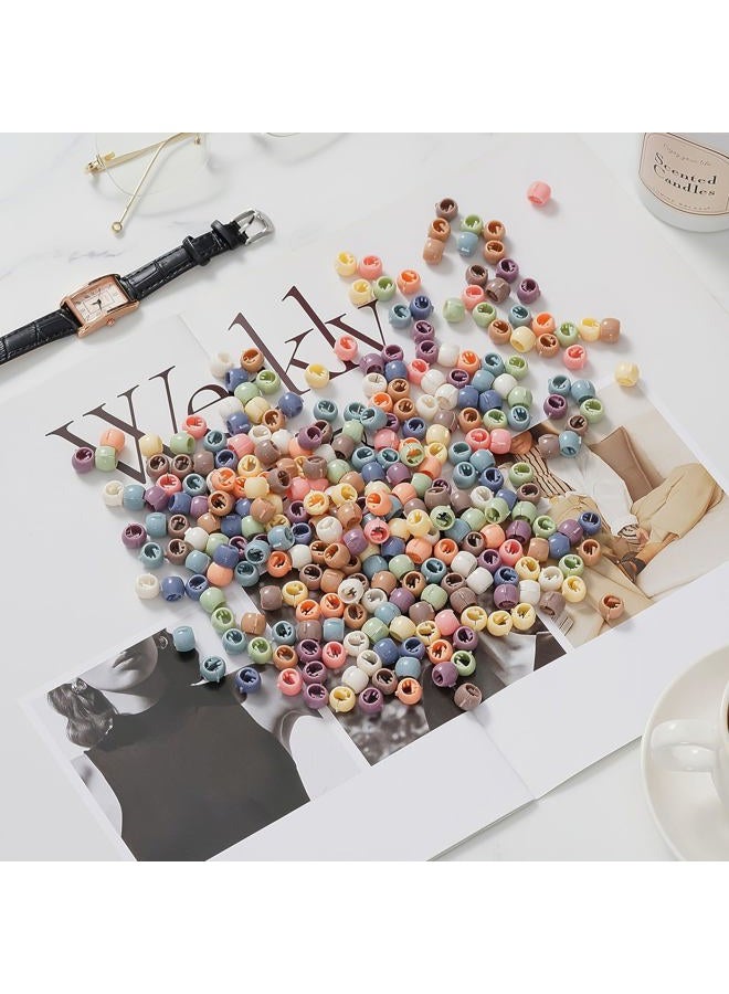 WILLBOND 300 Pieces Mini Hair Claw Clips for Braids for Girls, Mini Hair Beads Rainbow Tiny Plastic Jaw Clips for Women(Morandi Color) - Image 3