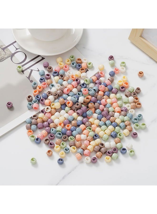 WILLBOND 300 Pieces Mini Hair Claw Clips for Braids for Girls, Mini Hair Beads Rainbow Tiny Plastic Jaw Clips for Women(Morandi Color) - Image 2