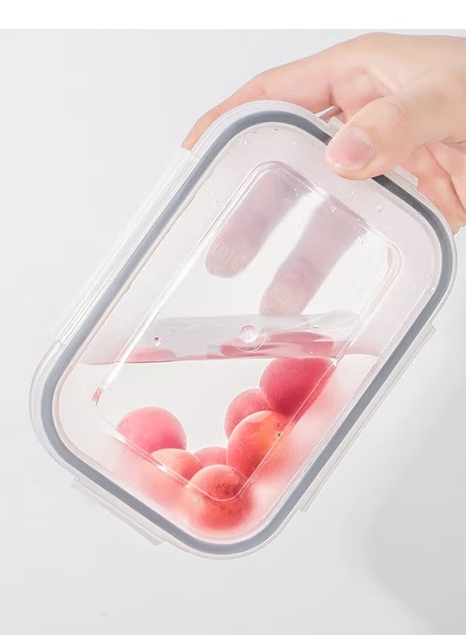 SILADEFU 3-piece food containers,storage fresh-keeping box with leak proof lid and drainage basket, stackable storage box，, kitchen food container refrigerator storage box, BPA free, airtight and leak proof - Image 5