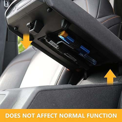 RERPRO Center Console Organizer Storage Compatible with 2021 2022 2023 2024 2025 Ford Bronco 2/4 Door Interior Accessories Armrest Tactical Webbing Molle Panel, 1 Pack Black - Image 5