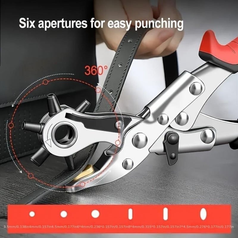 Heavy Duty Rotary Hole Punch For Faux Leather Belt Making 1pc - Image 5