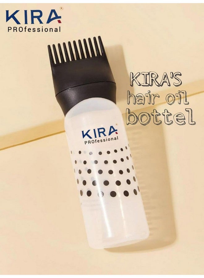 KIRA Oil Applicator Bottle With Combo Flip To Cap, Plug, Root Applicator For Applying Hair Oil, Shampoo And Hair Dyeing (Multicolour) (Pack Of 1) - Image 4