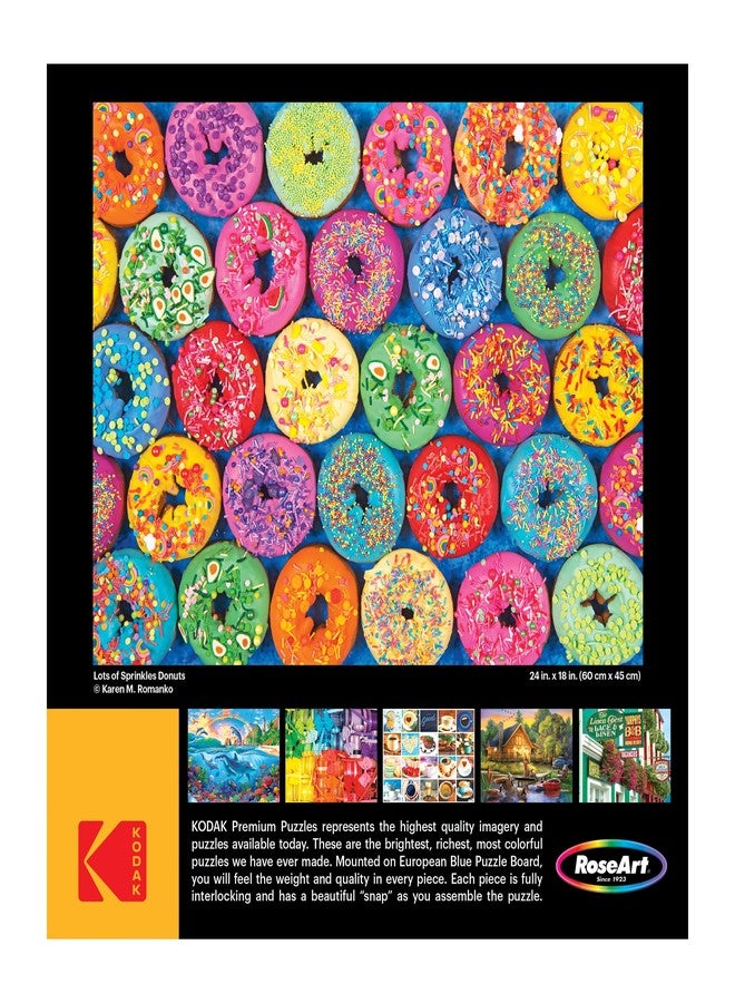 RoseArt - Kodak Premium - Lots of Sprinkles Donuts - 550 Piece Jigsaw Puzzle for Adults - Image 3