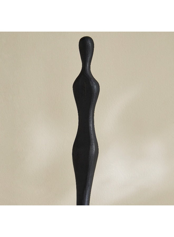 Home Box Rayon Wooden Human Figurine Table Decor with Wooden Base - 12x7.5x54 cm - Image 2