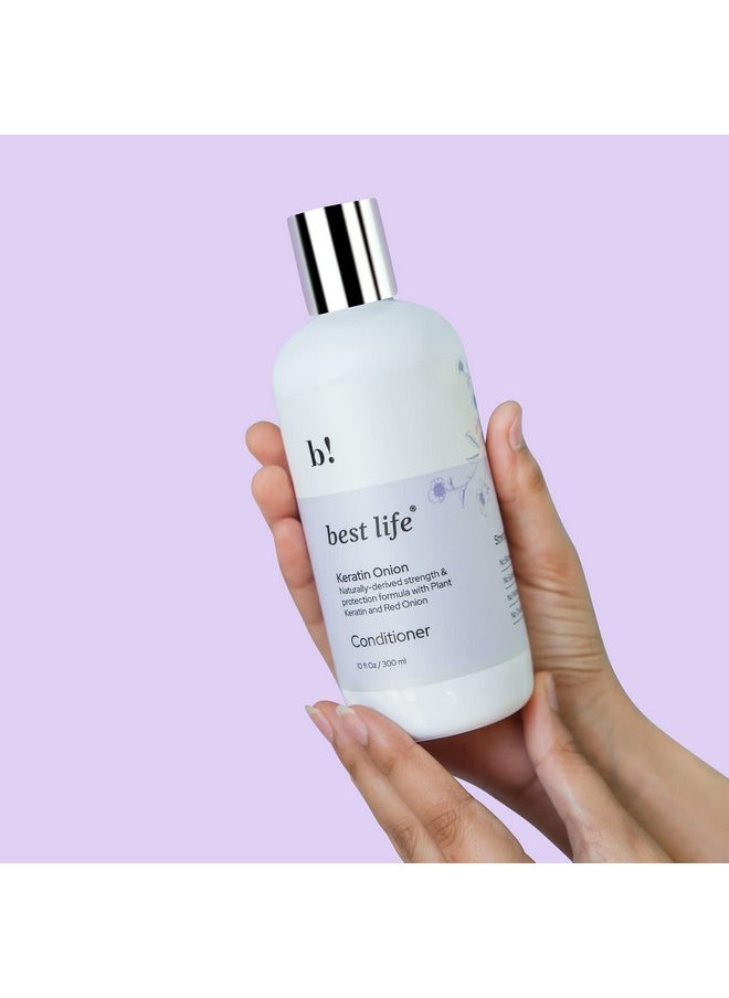 Best Life Keratin Onion Conditioner For Hair Growth 300 Ml Hair Fall Control With Red Onion Extract And Kalonji (Nigella Satviablack Onion Seed Oil) For Women & Men No Harmful Chemicals  - Image 4