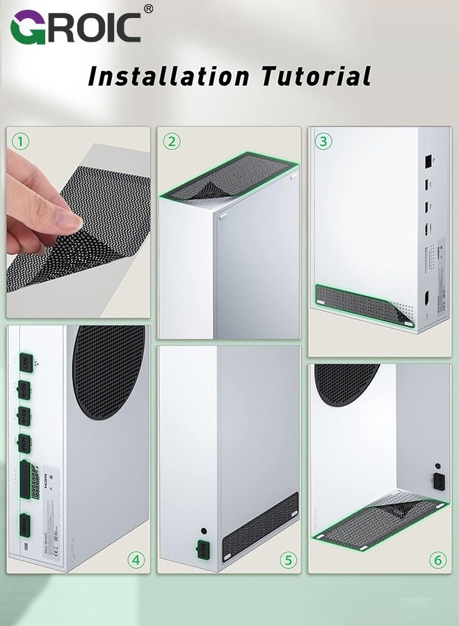 GROIC Dust Plugs for Xbox Series S, Dust Filter Kit Accessories with 7 Silicone Dust Plugs and 4 PVC Meshs Set, Anti-dust Cover Dustproof Plug for Xbox Series S Console - Image 5