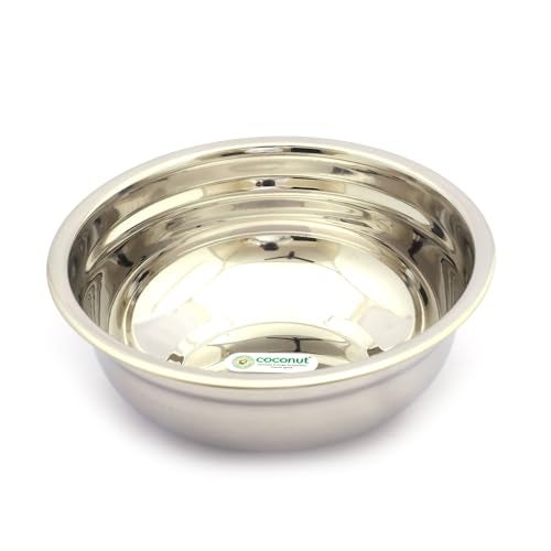 coconut Multipurpose Heavy Gauge Stainless Steel Serving/Mixing Bowl for Kitchen, 22.5 CM - 1600ml (Large) - Image 4