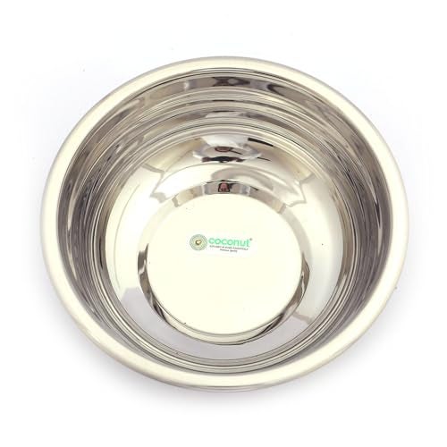 coconut Multipurpose Heavy Gauge Stainless Steel Serving/Mixing Bowl for Kitchen, 22.5 CM - 1600ml (Large) - Image 2