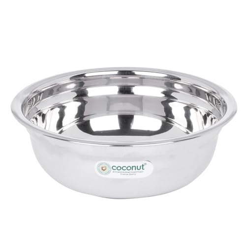 coconut Multipurpose Heavy Gauge Stainless Steel Serving/Mixing Bowl for Kitchen, 22.5 CM - 1600ml (Large) - Image 1