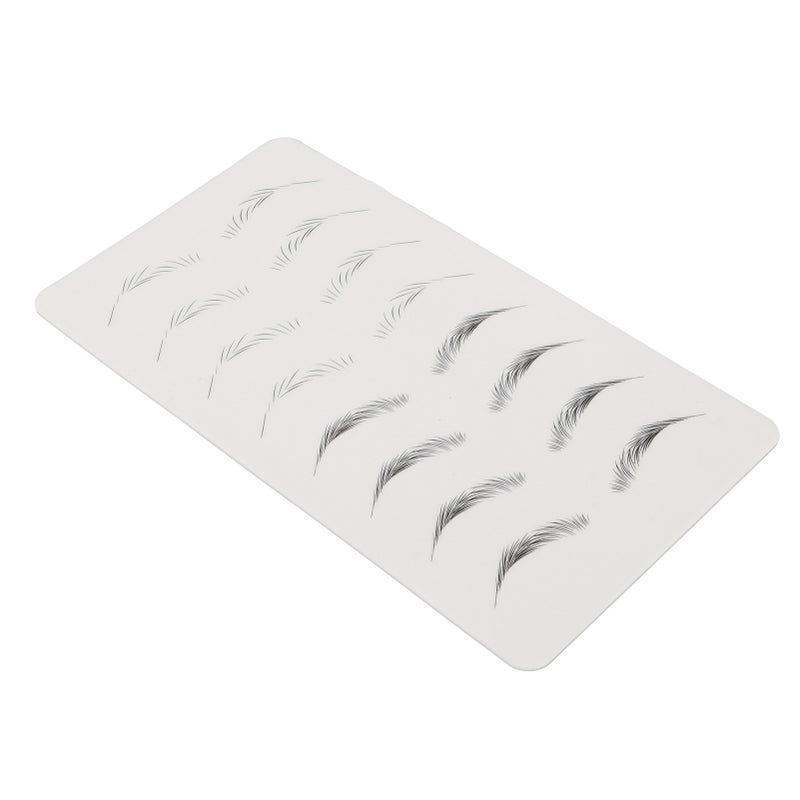 Microblading Practice Skin Inkless Wide Eyebrows Microblading Training Sheet for Beginner 02 - Image 1