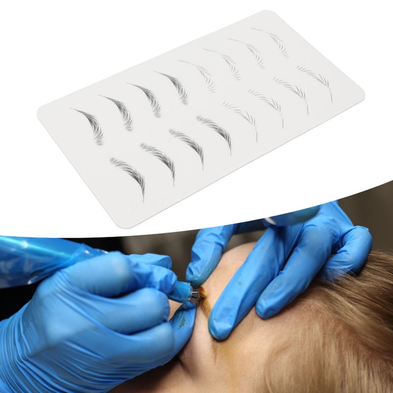 Microblading Practice Skin Inkless Wide Eyebrows Microblading Training Sheet for Beginner 02 - Image 4