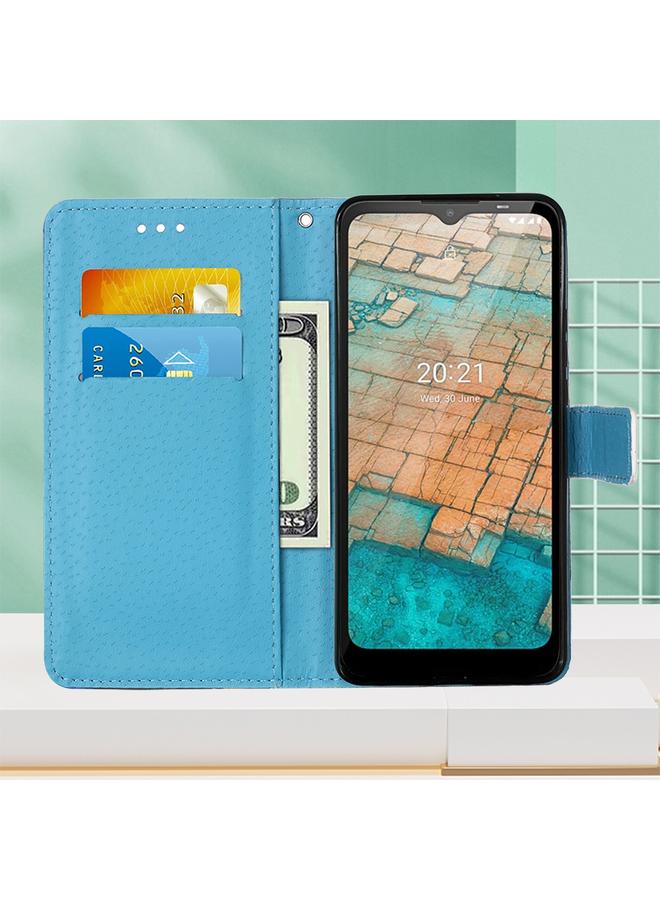 S-TOP Case For Nokia C20 / C10 Colored Drawing Plain Weave Leather Phone Case - Image 4