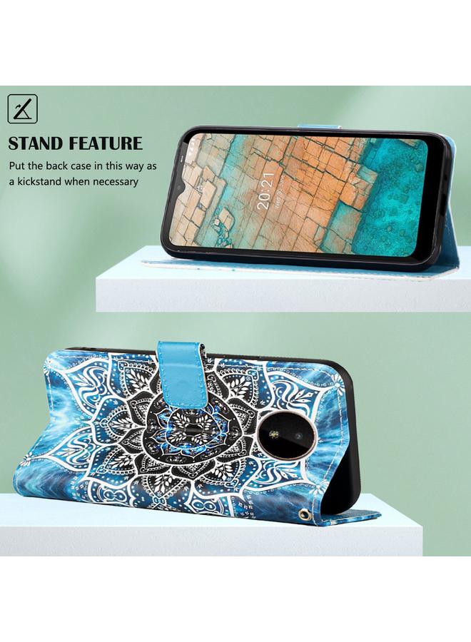 S-TOP Case For Nokia C20 / C10 Colored Drawing Plain Weave Leather Phone Case - Image 5