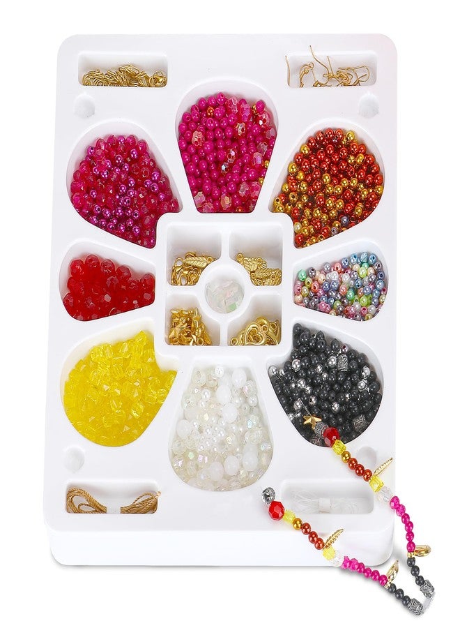 فلو مجموعة صنع المجوهرات FLO DIY للبنات - خرز الجمال باللون الأحمر القرمزي | مجموعة صنع الأساور والقلائد والأقراط مع الخرز والتعليقات والخيوط والأدوات | مجموعة هدايا للأطفال والمراهقين والمبتدئين - Image 2