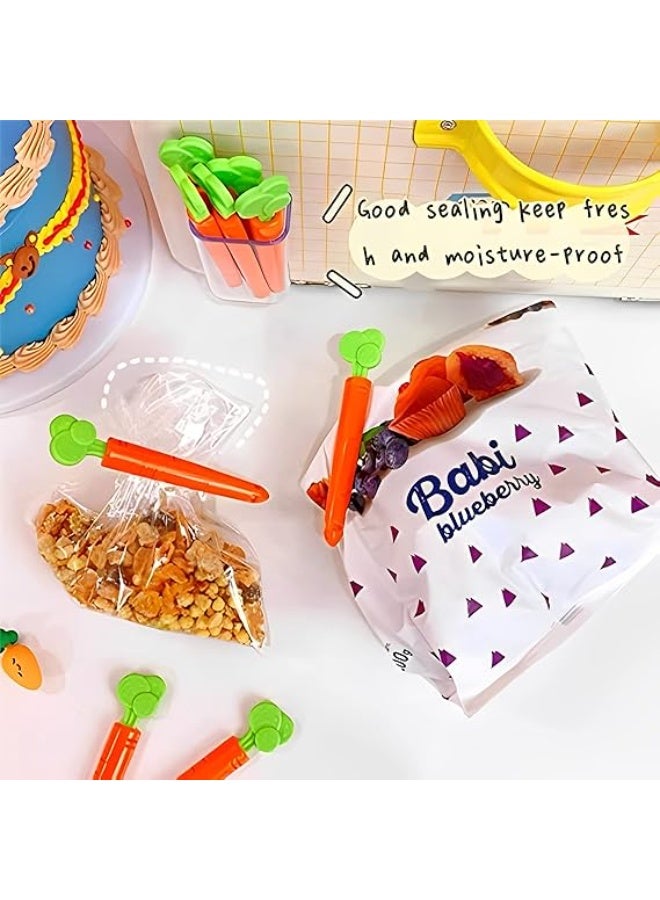 5 Cute Carrot Shape Food Sealing Clip, Food Bag Clips Sealing Clips, with a Storage Box Fr - Image 5