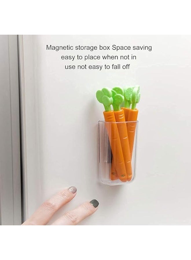 5 Cute Carrot Shape Food Sealing Clip, Food Bag Clips Sealing Clips, with a Storage Box Fr - Image 4