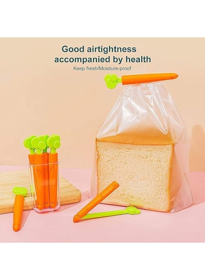 5 Cute Carrot Shape Food Sealing Clip, Food Bag Clips Sealing Clips, with a Storage Box Fr - Image 2
