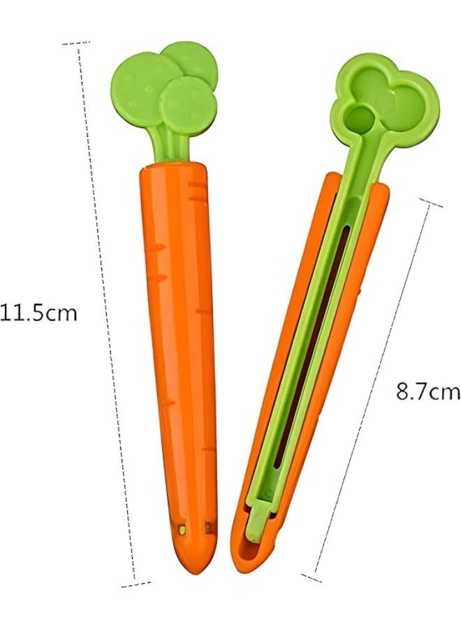 5 Cute Carrot Shape Food Sealing Clip, Food Bag Clips Sealing Clips, with a Storage Box Fr - Image 3