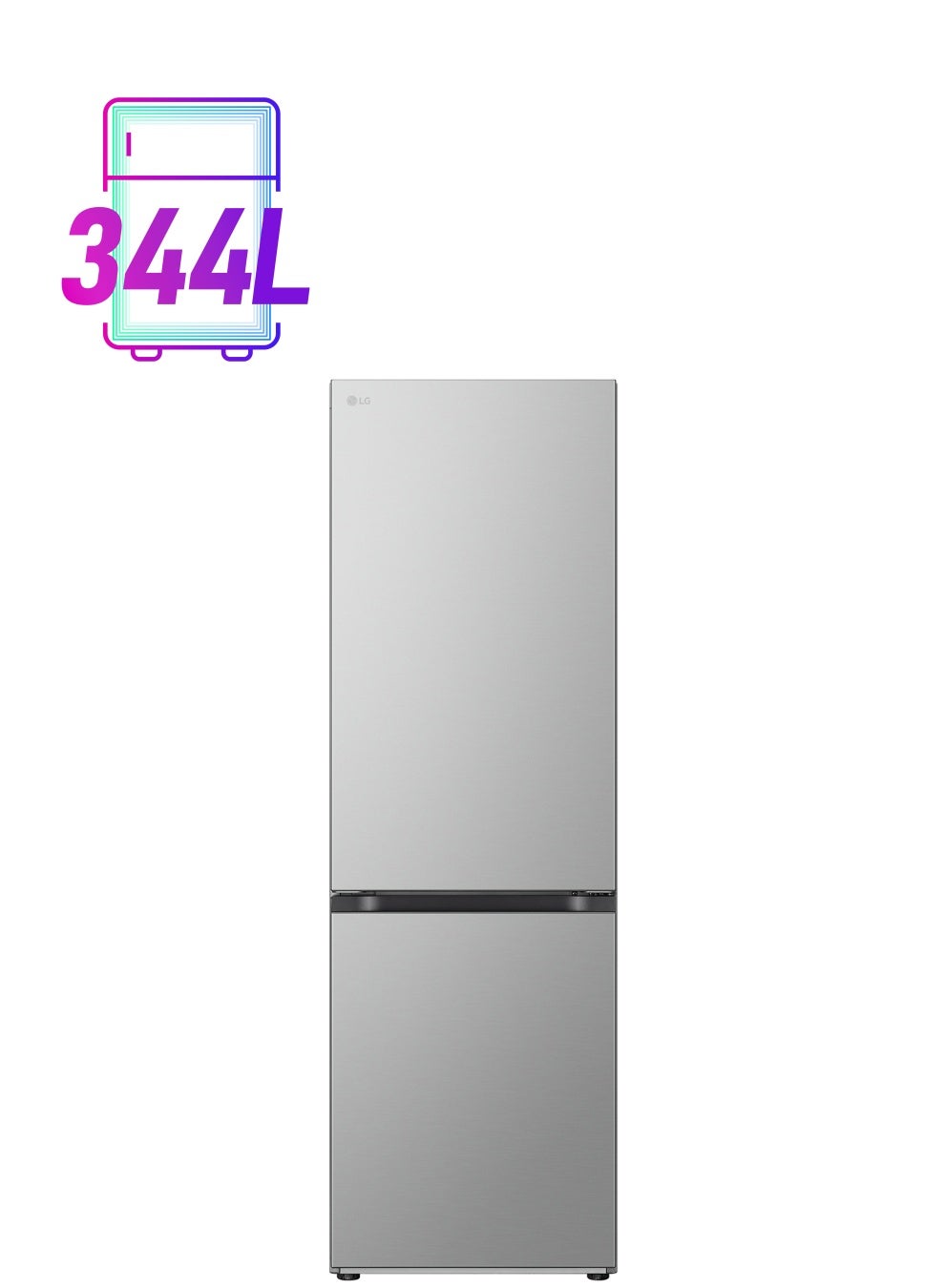 ثلاجة بفريزر سفلي 2D سعة إجمالية 384 / صافية 344، أسود غير لامع، PS4، لمسة فضية بيج رئيسية GR-B479FMNW فضي
