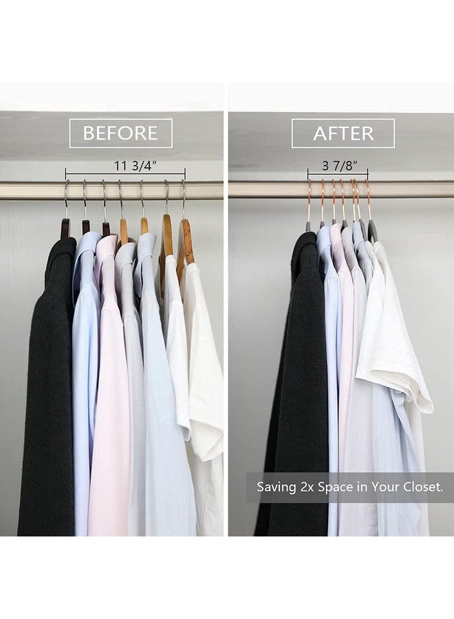 ARLICORPING ARLICORPING Velvet Non-Slip Hangers - Premium Suit Hangers, Ultra Thin, Space Saving, 360 Degree Swivel Hook, Grey Velvet (40)  - Image 4