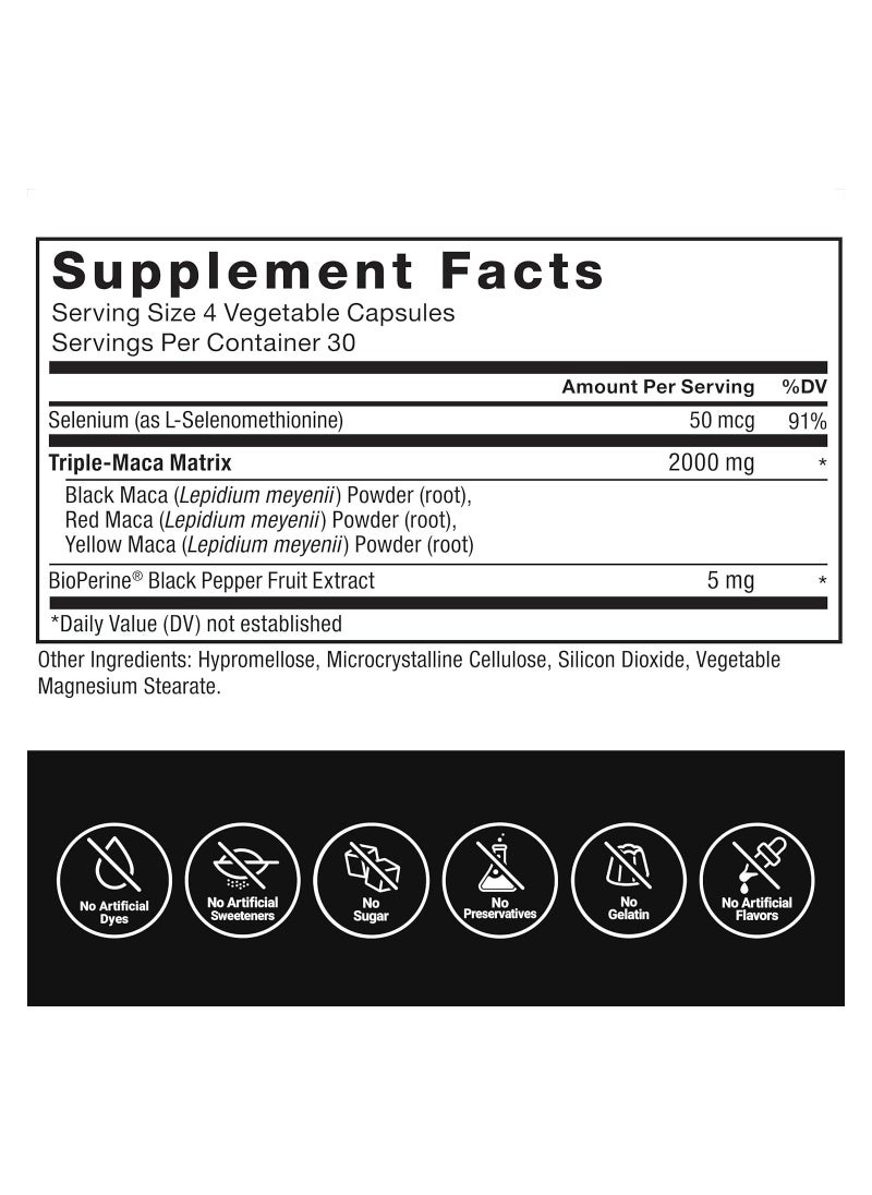 Force Factor Maca Max 2000MG Maximum Strength - 120 Capsules  - Image 5