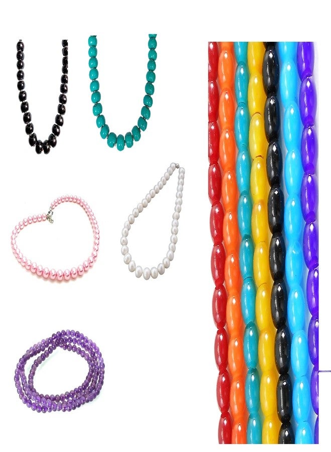 MPK Perfect Designer Stone Beads mala/Fashion Necklace/Single Line Necklace for Girls kids Best for 6-13 years girl kids pack of 6pc - Image 1