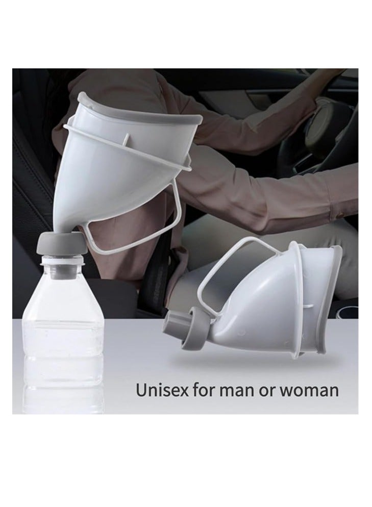 Generic Neutral discharge device travel emergency toilet urinal with tube and handle travel urinal bottle suitable for both men and women  - Image 2