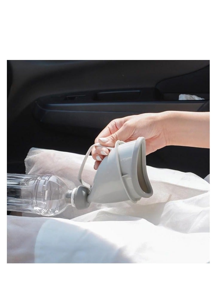 Generic Neutral discharge device travel emergency toilet urinal with tube and handle travel urinal bottle suitable for both men and women  - Image 3