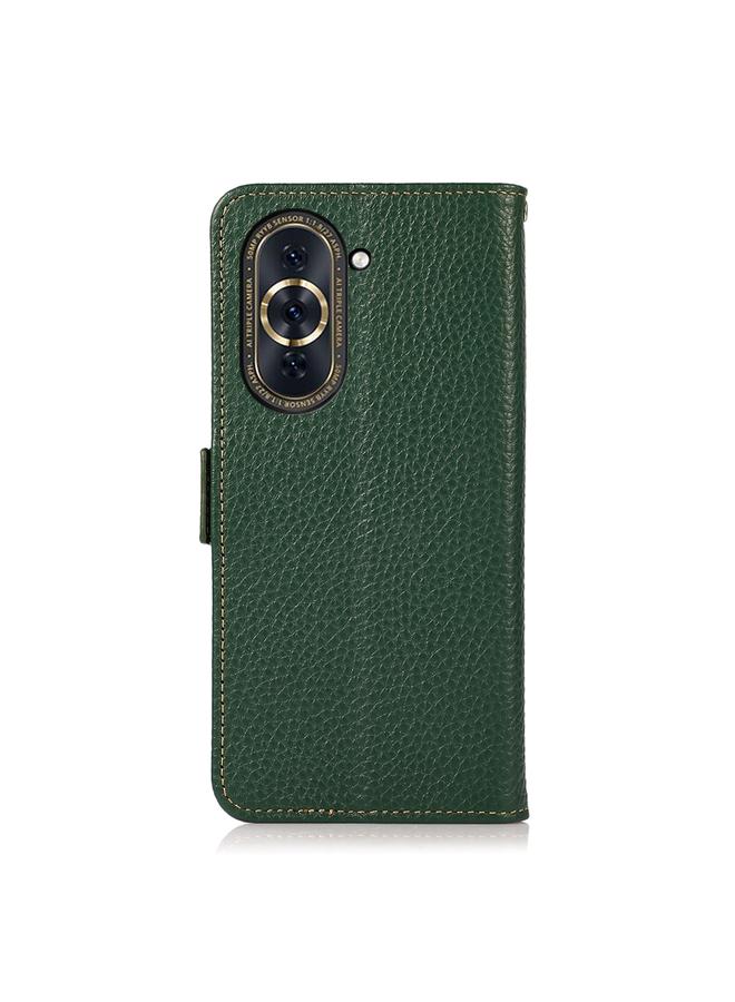 S-TOP Case For Huawei Nova 10 KHAZNEH Side-Magnetic Litchi Genuine Leather RFID Phone Case - Image 3