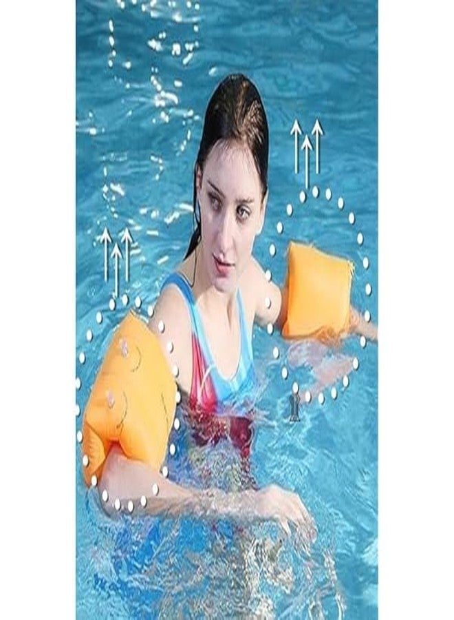 j marque Inflatable Aarm Float Bands Floatation Water Wings Swimming Aarm Ring Floatie for Children and Adults Eather Swimming Aarm Float Band - Image 2