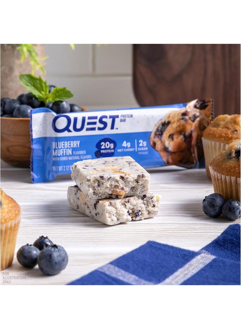 ألواح بروتين كويست نيوترشن - بنكهة كعكة التوت، وجبة خفيفة غنية بالبروتين وقليلة السكر (12 لوحًا) - Image 3