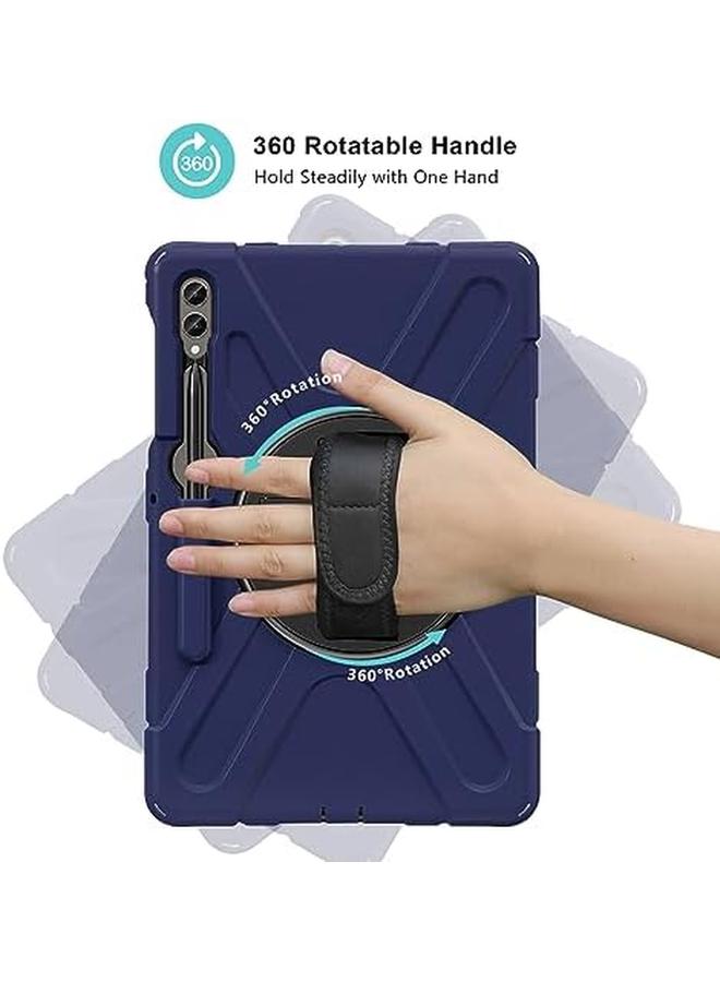 Procases Rugged Case For 12.4" Galaxy Tab S10 Plus 2024 Tab S9 Plus 2023 S9 Fe Plus S8 Plus 2022 S7 Fe 2021 S7 Plus 2020 With S Pen Holder Heavy Duty Shockproof Protective Cover With Hand Strap Navy - Image 5