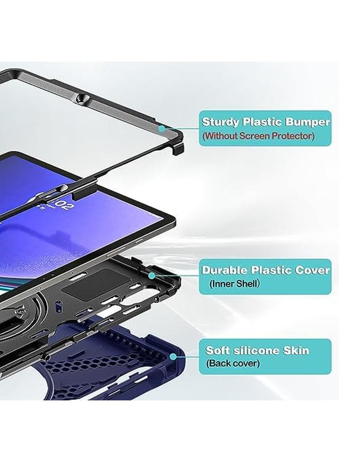 Procases Rugged Case For 12.4" Galaxy Tab S10 Plus 2024 Tab S9 Plus 2023 S9 Fe Plus S8 Plus 2022 S7 Fe 2021 S7 Plus 2020 With S Pen Holder Heavy Duty Shockproof Protective Cover With Hand Strap Navy - Image 3