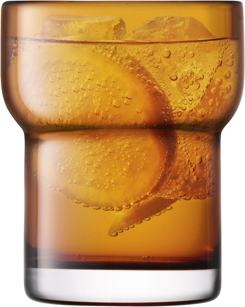 LSA Utility Highball Glass 300ml Amber Set of 2 Elegant Glasses - Image 2