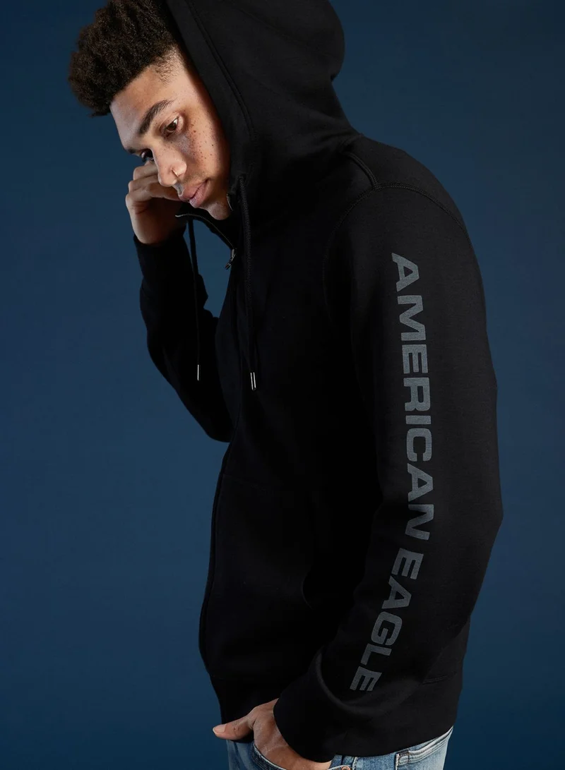 American Eagle Zip Through Hoodie