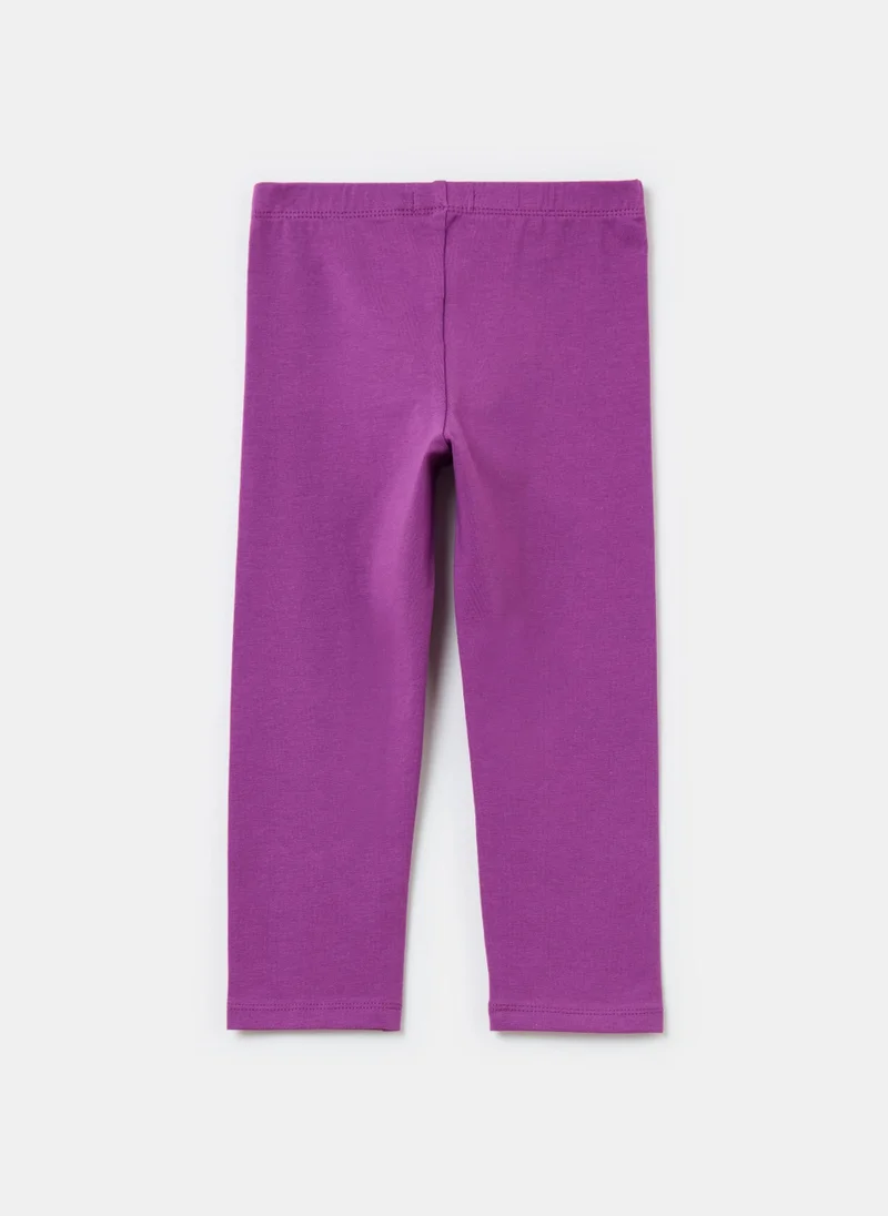 او في اس Three-Quarter Leggings With Glitter