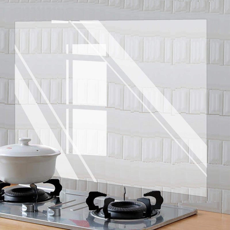 Clear Contact Paper Kitchen Oil Proof Waterproof Wallpaper Self Adhesive Vinyl Film High Temperature Resistant Transparent Paper Removable Paper for Cupboard Doors Walls Kitchen 24 X 48 Inch  - Image 3